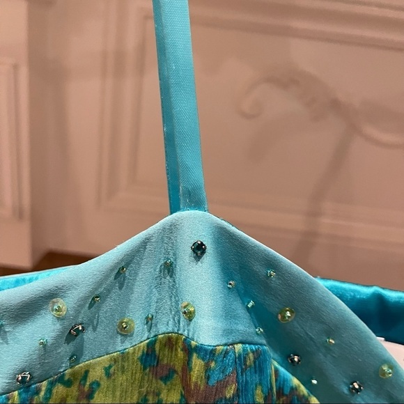 Laundry by Shellli Segal cocktail Silk dress Sz 6 - Picture 6 of 13